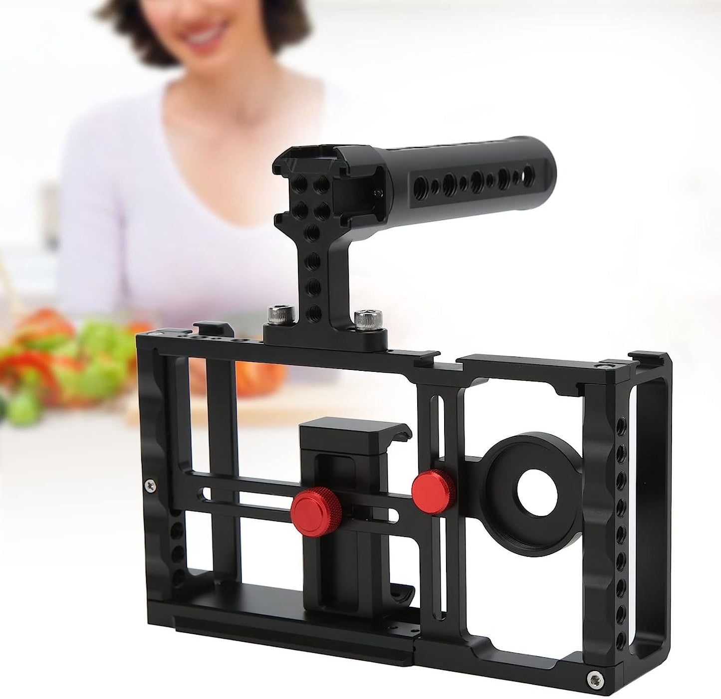 Jopwkuin Cell Phone Gimbal-Gimbal Stabilizer for Smartphone with Grip Aluminium Alloy Phone Gimbal Stabilizer for 5.5‑8Cm/2.2‑3.1In Wide Phone Live Video  Jopwkuin   