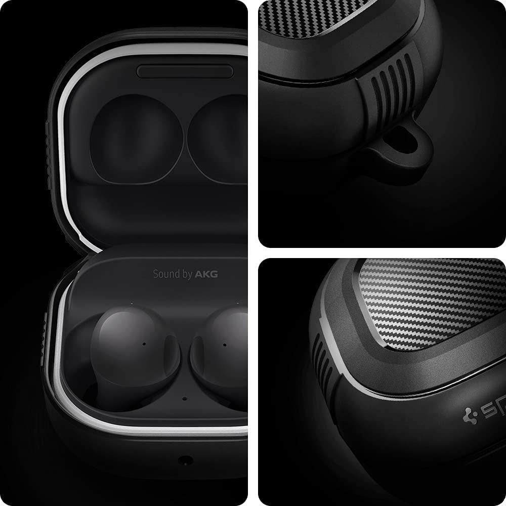Spigen Rugged Armor Designed for Galaxy Buds2 Pro Case (2022) / Galaxy Buds 2 Case (2021) / Galaxy Buds Pro Case (2021) / Galaxy Buds Live Case (2020) - Matte Black  Spigen   