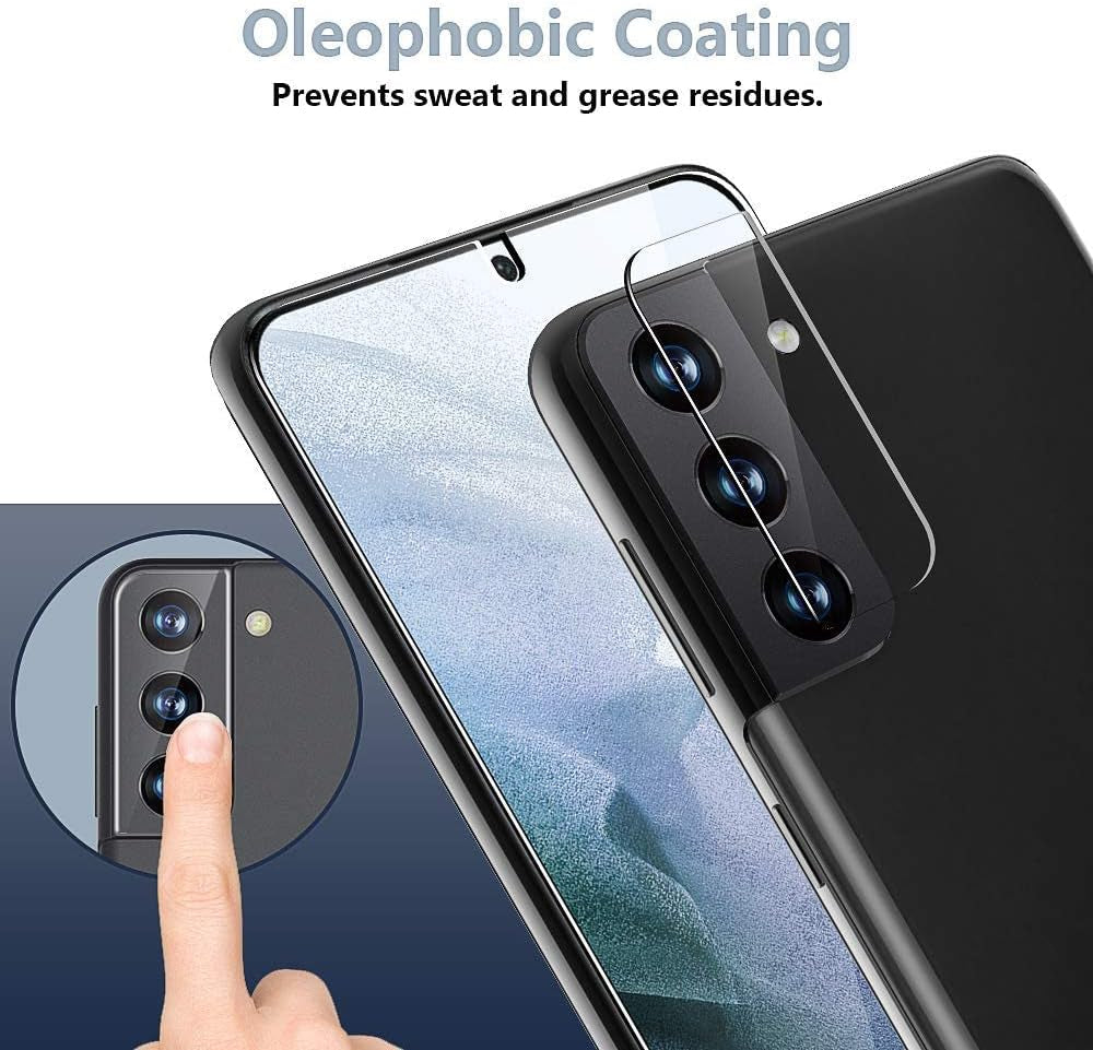 TOCOL [6 Pack Compatible with Samsung Galaxy S21 5G 6.2 Inch - 3 Pack Tempered Glass Screen Protector and 3 Pack Camera Lens Protector with [Installation Frame] HD Clear Bubble Free Case Friendly  TOCOL   