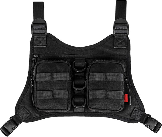 KINGSLONG Chest Bag Lightweight Chest Pack, Water Resistant Running Pack Phone Holder for Workouts, Running Backpack Vest with Pocket  KINGSLONG   