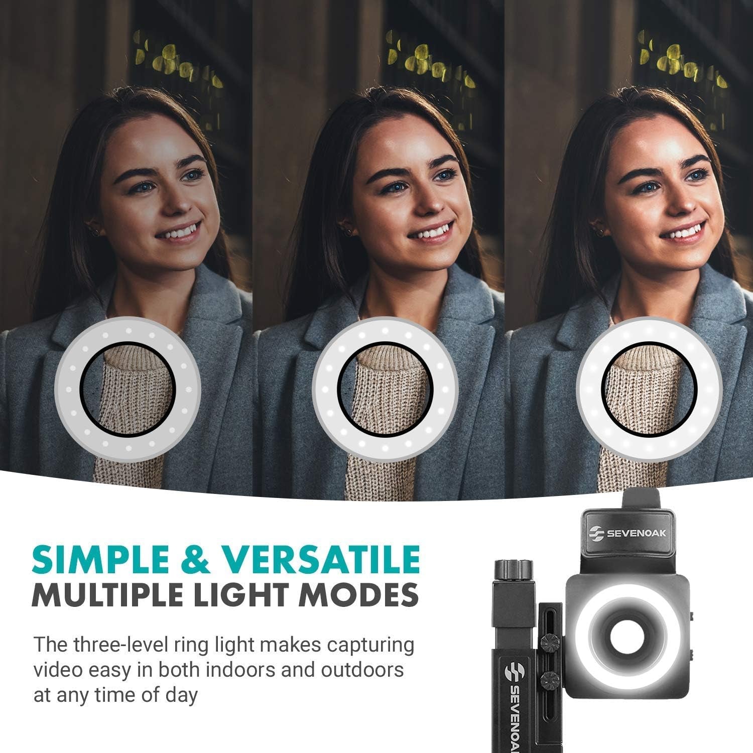Movo Smartcine W1 - Wireless Smartphone Video Kit with Phone Rig, Wireless Lavalier Microphone System, LED Light, Wide, Tele and Fisheye Lenses for Iphone/Android Phones - Great Youtube, TIK Tok Kit  Movo   