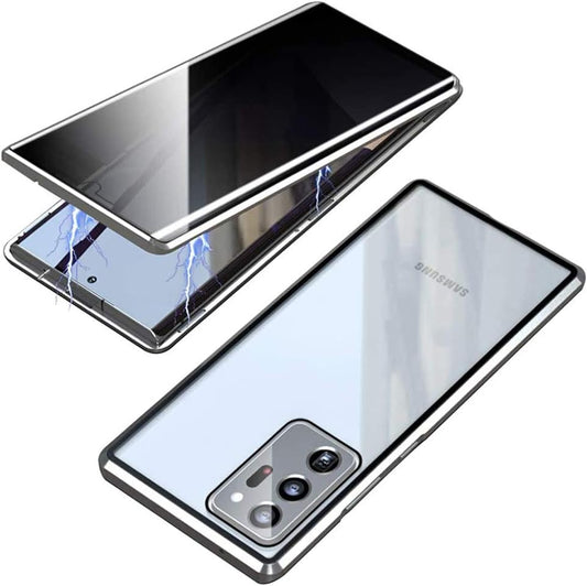 Galaxy Note 20 Ultra Case,Shinetop Privacy Anti-Peeping Magnetic Adsorption Case Metal Frame Front & Back Tempered Glass Flip Anti-Spy Cover Protective Case for Samsung Galaxy Note 20 Ultra (6.9 Inch)  Shinetop   