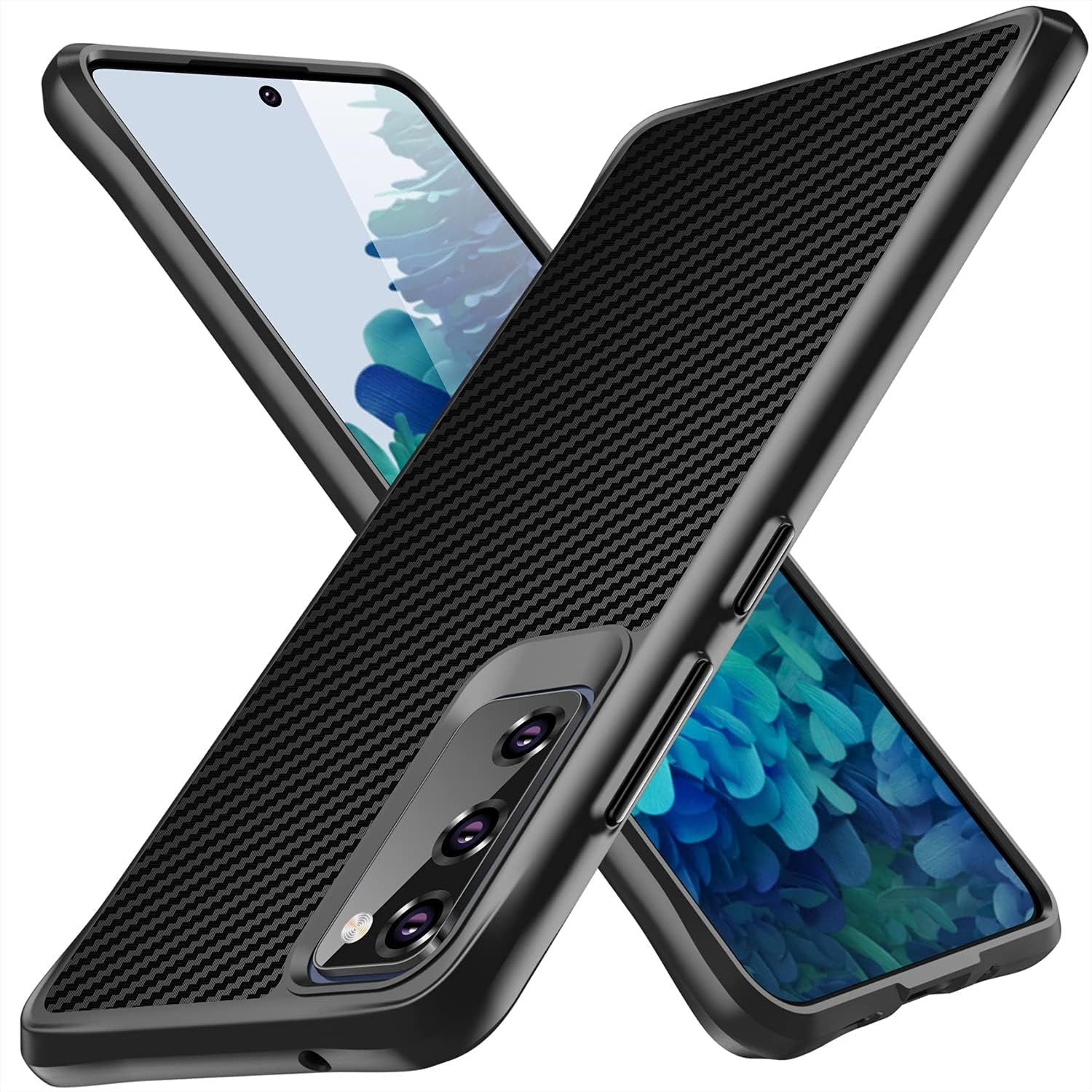Rayboen Case for Samsung Galaxy S20 FE, Carbon Fiber Design [Military Grade Protection] Heavy Duty Shockproof Protective Case, Anti-Scratch Ultra Slim Cover for Galaxy S20 FE 5G, 6.5 Inch Black  Rayboen   