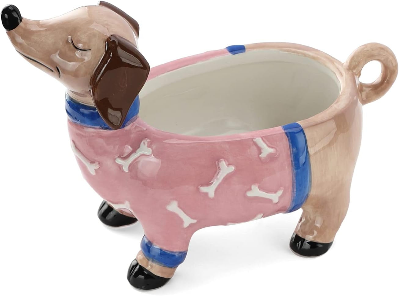 VINCOMIC Mandala Ring Holder,Decorative Jewelry Holder,Birthday Christmas Thanksgiving Day Engagement Wedding Gifts for Women,Ceramic Navy Blue  VINCOMIC Pink Dog  