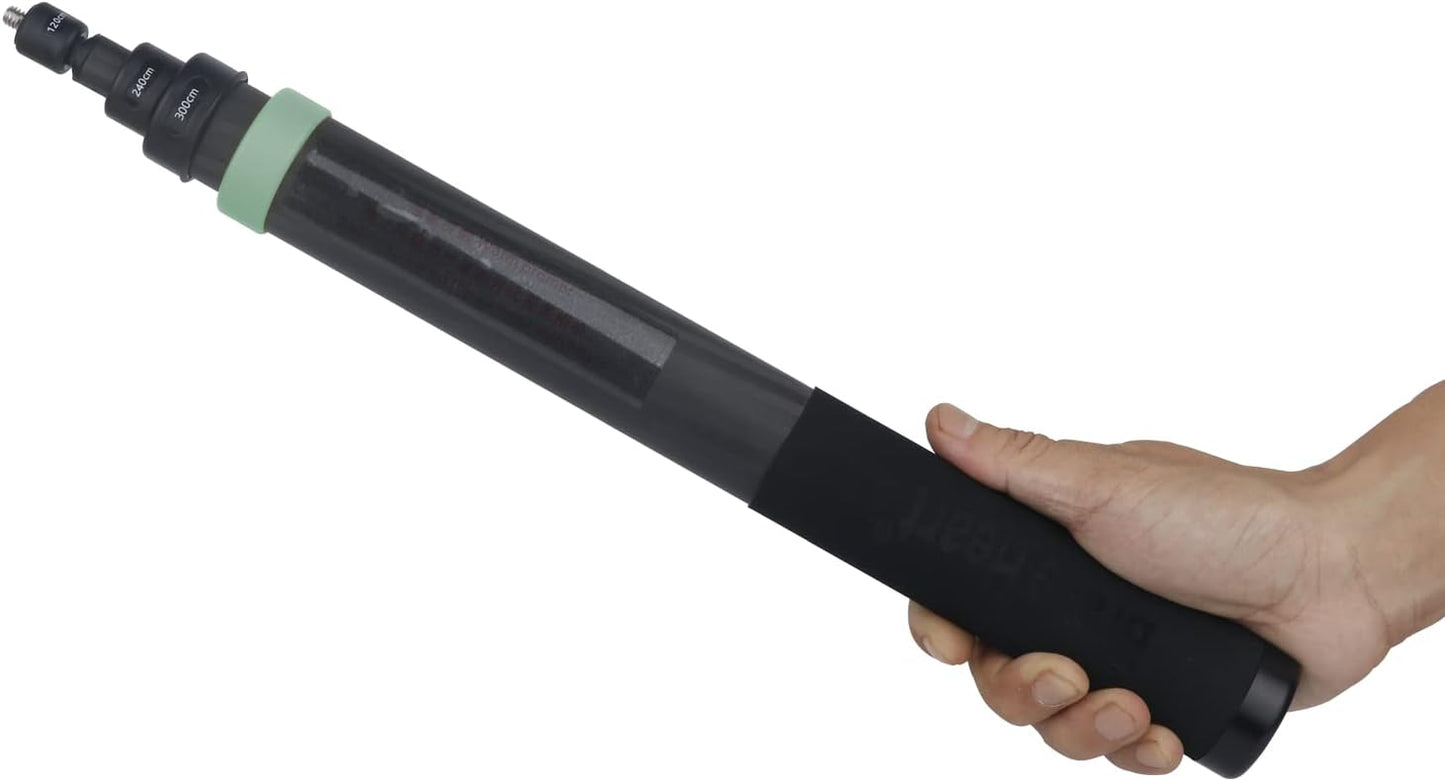 3M 100% True Carbon Fiber Extendable Invisible Selfie Stick for Insta360 Insta 360 ONE X3 X2 ONE RS ONE R ONE X Accessories for Gopro Max Panoramic Camera  Lamgend   