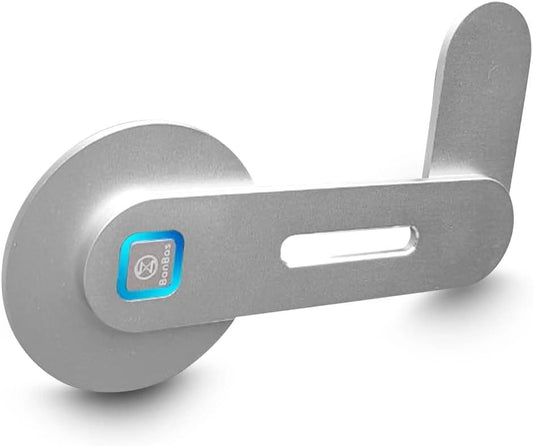 Banbas Magnetic Phone Holder for Laptop, Adjustable Phone Monitor Side Mount, Slim Suitable for All Mobile Devices, Compatible with Iphone, Silver  BanBas   