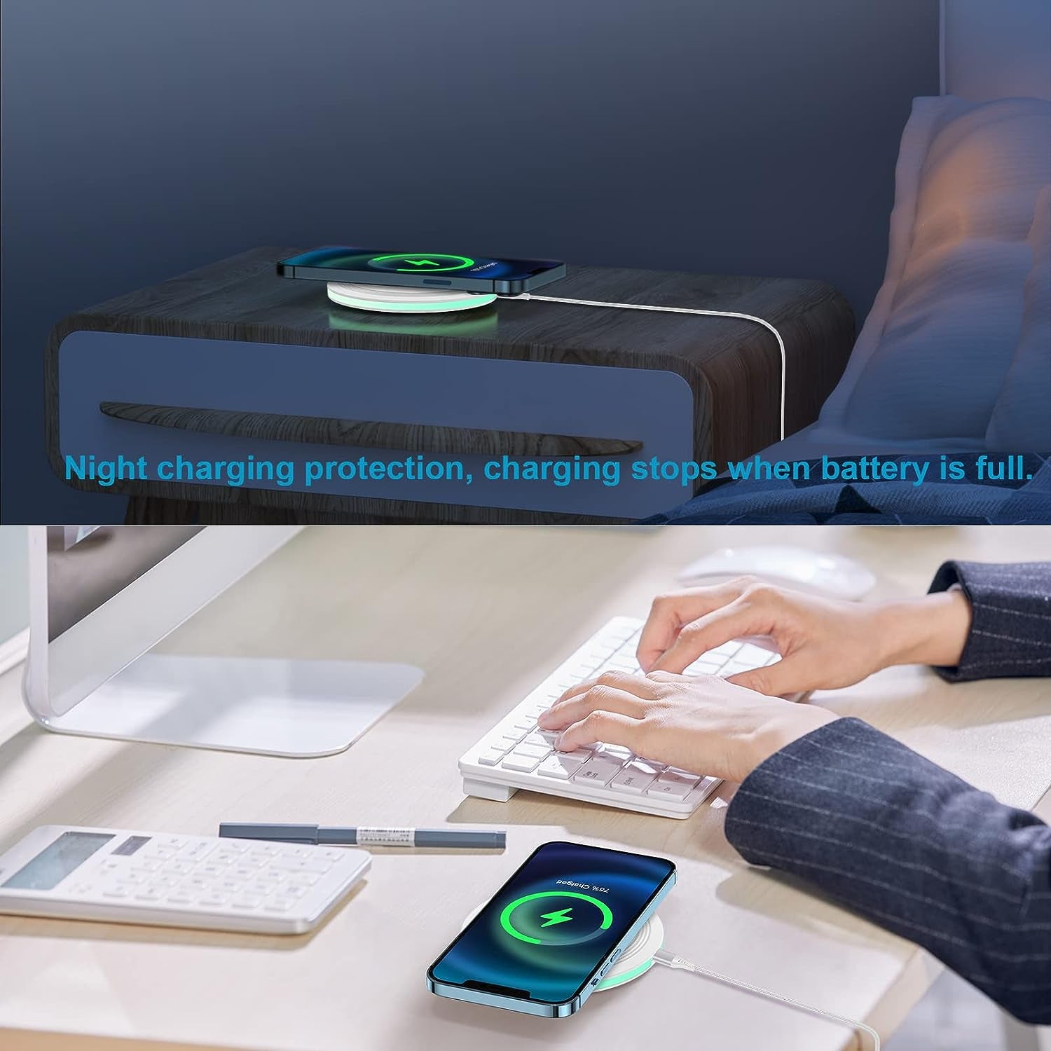 2Pack 15W Fast Wireless Charger Compatible Google Pixel 7 Pro, 7, 6, 6 Pro, 5, 4, 4 XL, 3, 3 XL, Pixel Buds, Iphone 14 13 12 11 Mini Pro Max, X XR XS Max 8, Samsung S23 S22 S21 S20, Charging Pad  Shenzhen Chuang Wei Da Technology Co., LTD   