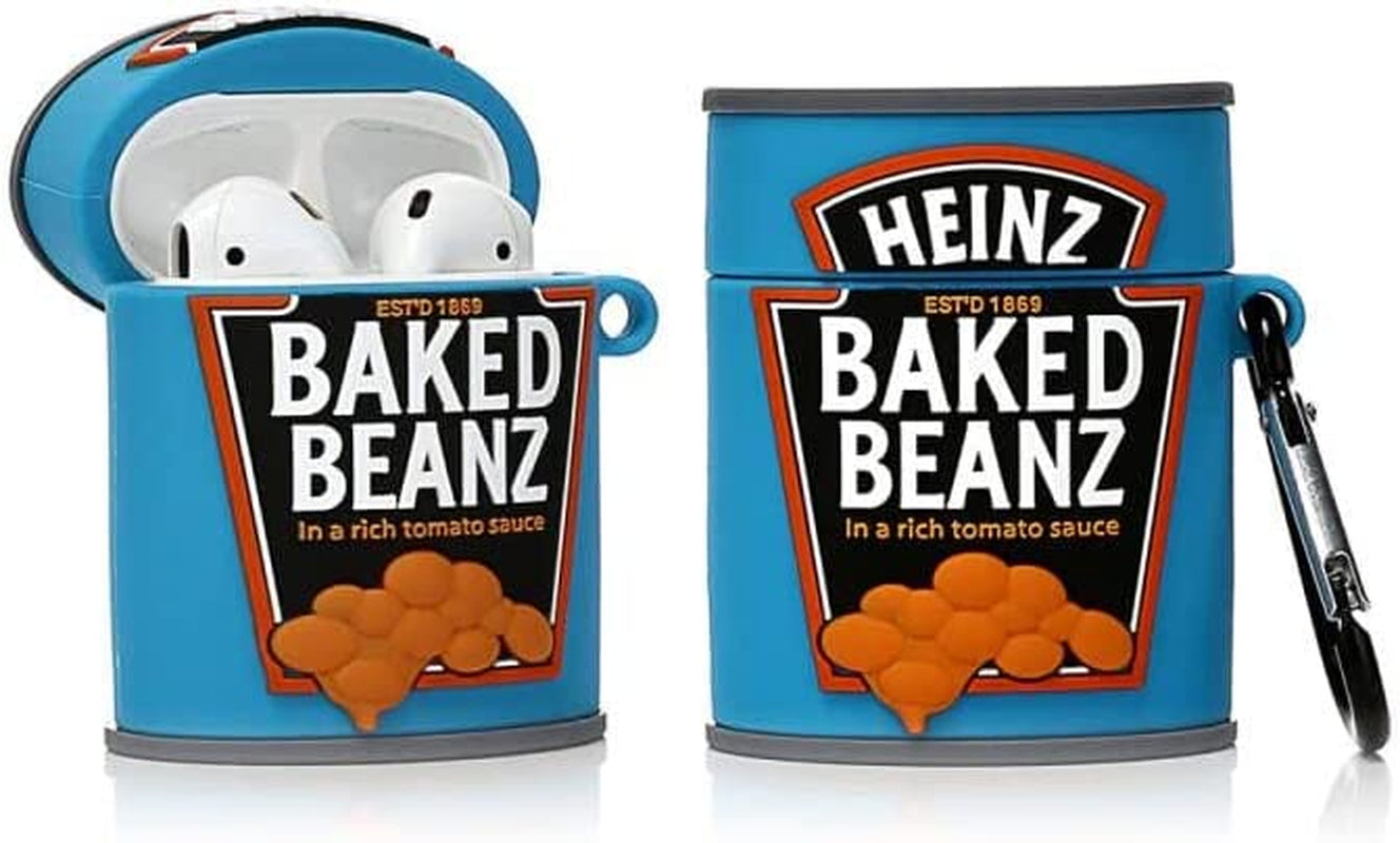 Suublg Cute Case for Airpods 2Nd/1St Generation 2019/2016, 3D Chocolate Snack Drink Skin Design Silicone Case Protective Shockproof Covers with Keychain for Airpods Earbuds  Suublg BakedBean  