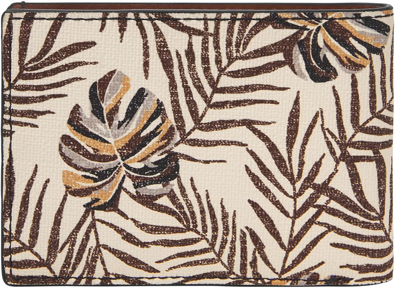 Fossil Men'S Bronson Faux Leather Slim Minimalist Bifold Front Pocket Wallet, Natural Palm, (Model: ML4508101)  Fossil   