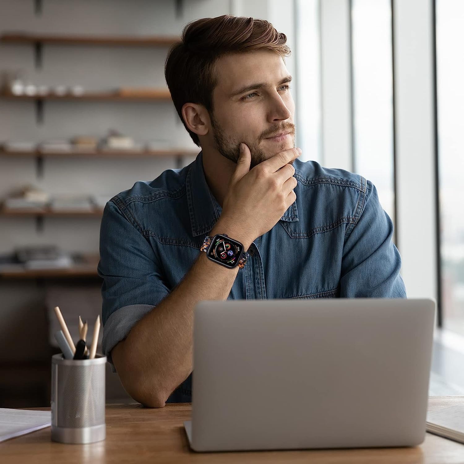 Stretchy Braided Solo Loop Compatible with Apple Watch Bands 38Mm 40Mm 41Mm 42Mm 44Mm 45Mm for Women Men Adjustable Straps Elastic Sport Wristbands for Iwatch Series 8 7 6 SE 5 4 3 2 1 Ultra  MBNIBNVT   