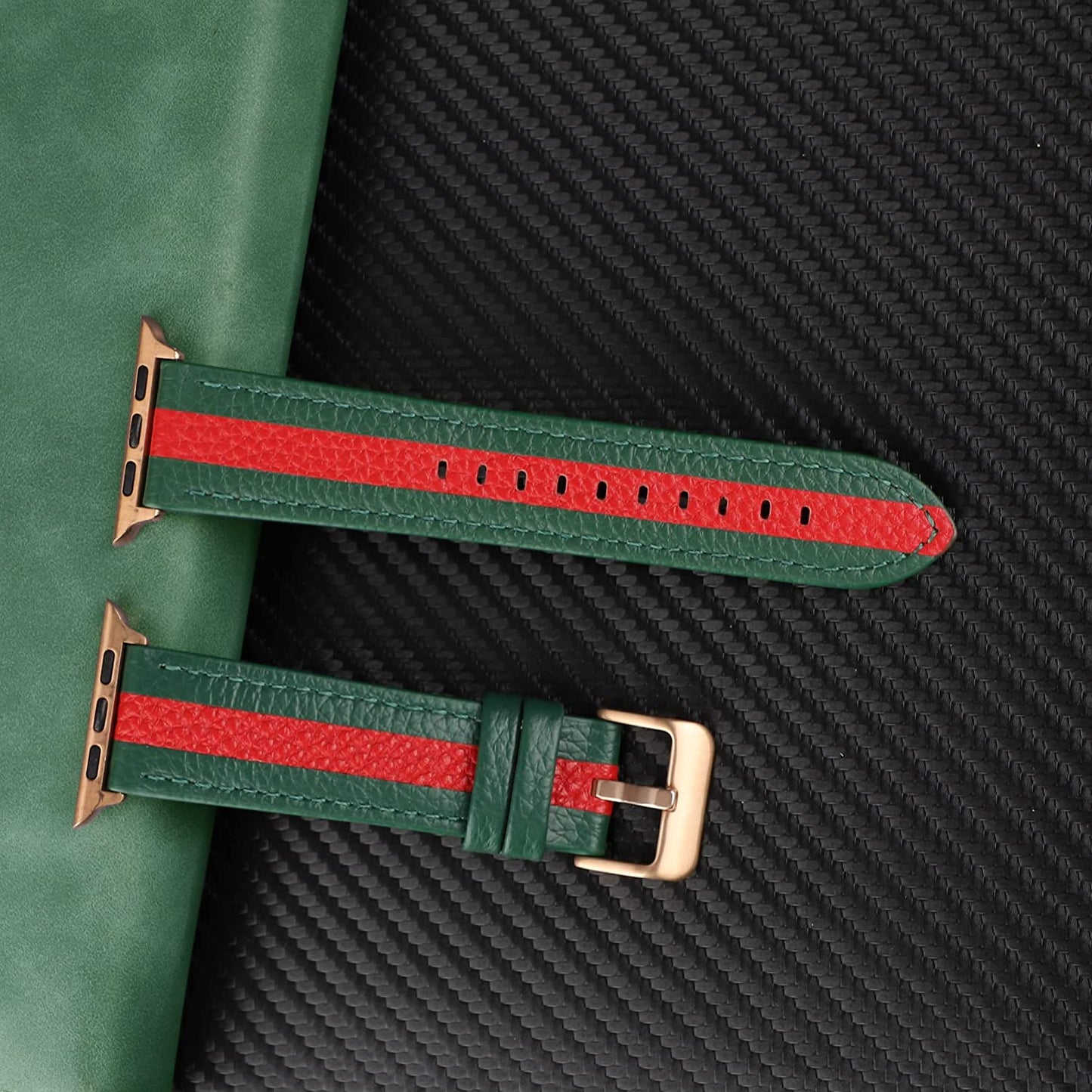 VAKS Compatible with Apple Watch Ultra Leather Band 38Mm 40Mm 41Mm 42Mm 44Mm 45Mm 49Mm for Women Men, Genuine Leather Wristband Replacement Strap for Iwatch Series Ultra/Se2/8/7/6/5/4/3/2/1/Se  VAKS   