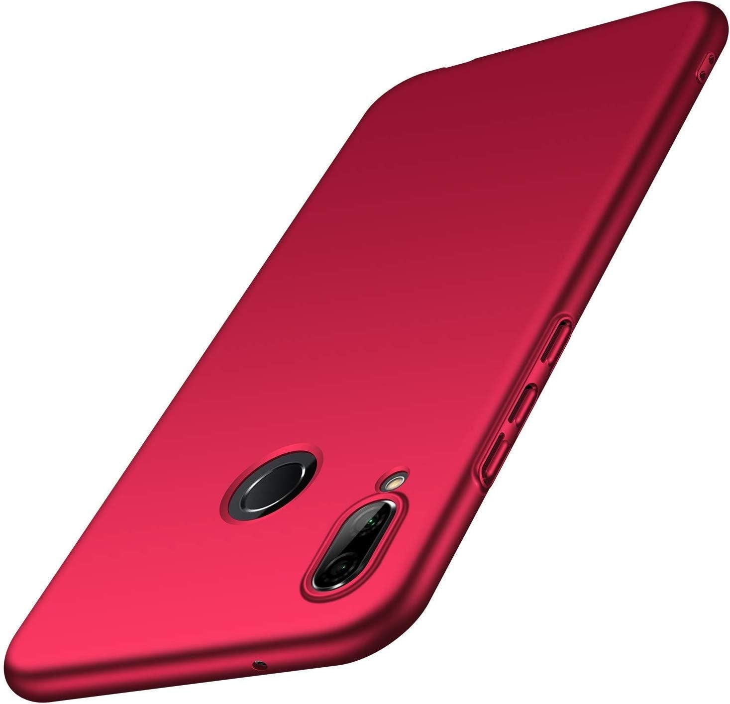 Winpromise Phone Case for Huawei P20 Lite Case [Anti-Scratch] [Durable Premium Plastic] [Ultra Thin] [Silky Feel] Slim Protective Hard Cover for Huawei P20 Lite (Black)  Winpromise Red  