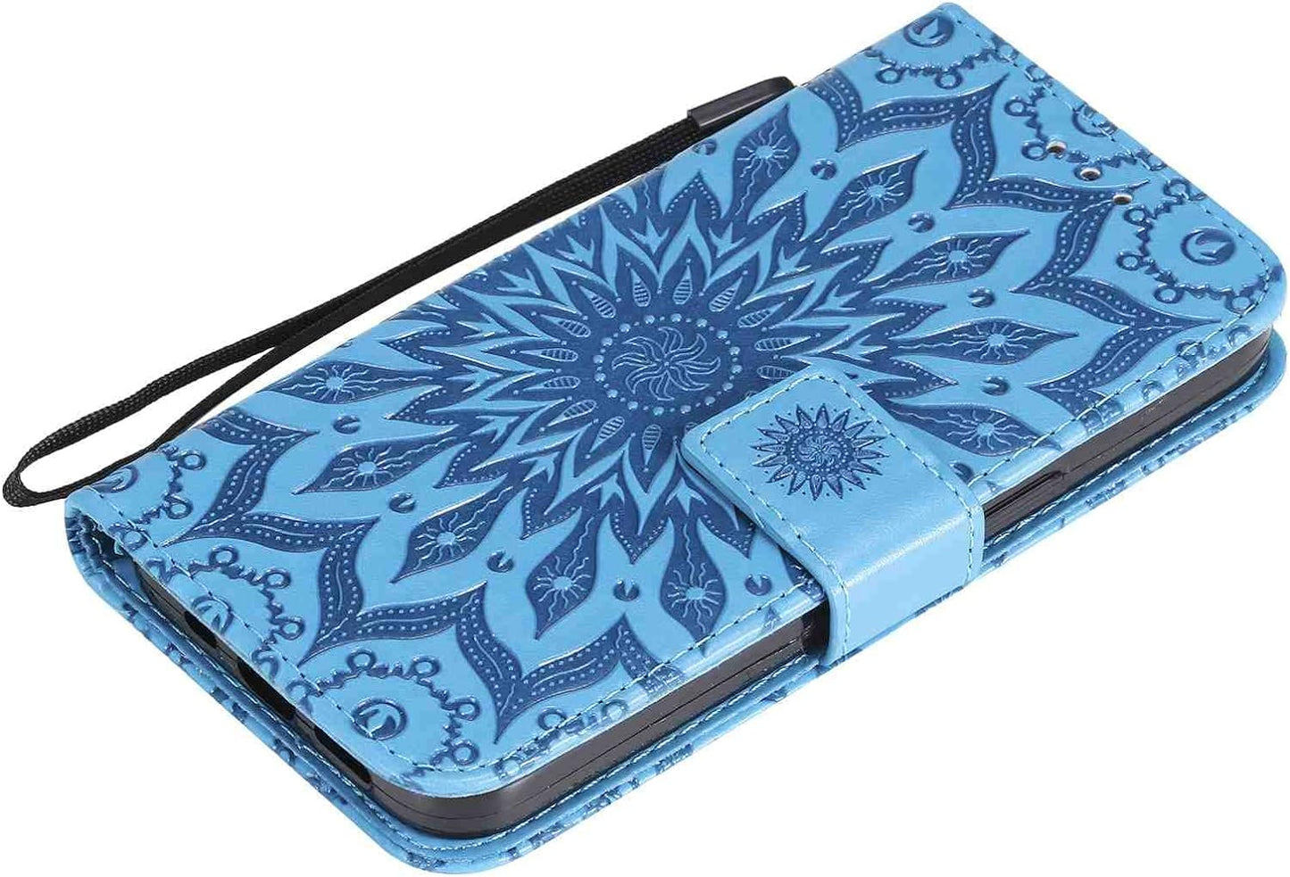 Fansipro Phone Cover Wallet Folio Case for LG V30, Premium PU Leather Slim Fit Cover for LG V30, 2 Card Slots, Exact Fitting, Blue  Fansipro   