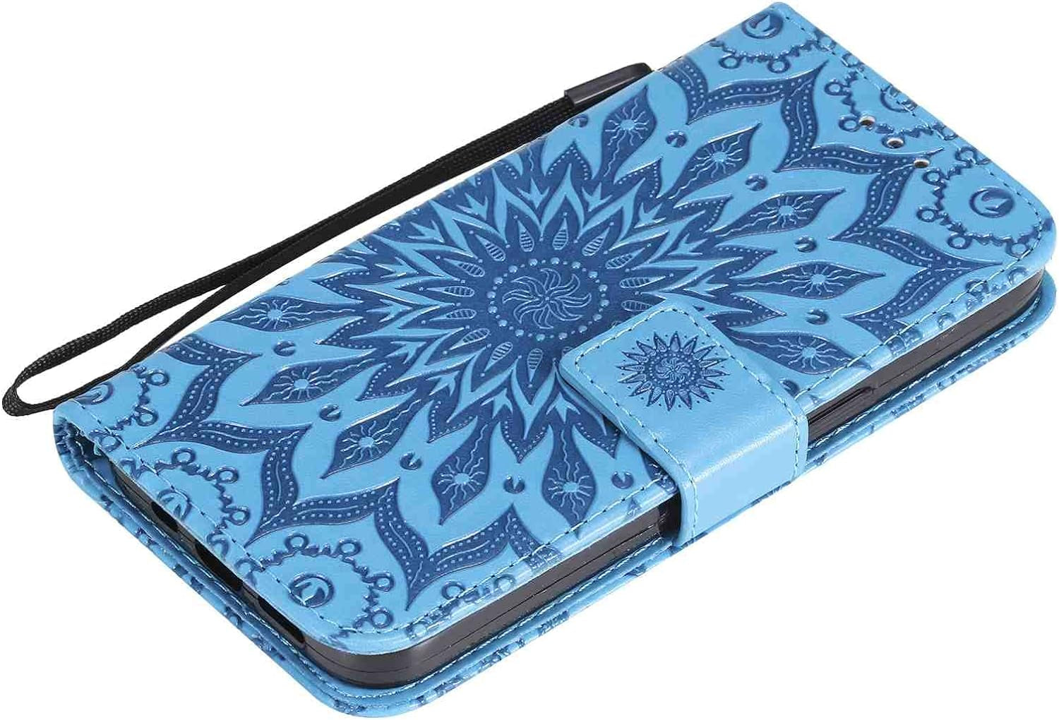 Fansipro Phone Cover Wallet Folio Case for LG V30, Premium PU Leather Slim Fit Cover for LG V30, 2 Card Slots, Exact Fitting, Blue  Fansipro   