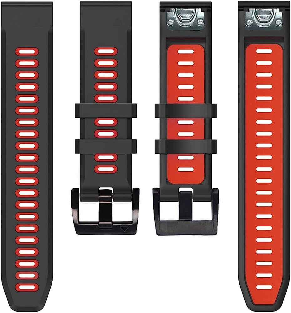 BKUANE 26 22Mm Quick Release Watchband for Garmin Fenix 6X 6 Pro 5X 5 plus 3 HR Enduro Silicone Easyfit Wrist Band for Garmin Enduro D2  BKUANE B For Approach S60 S62 