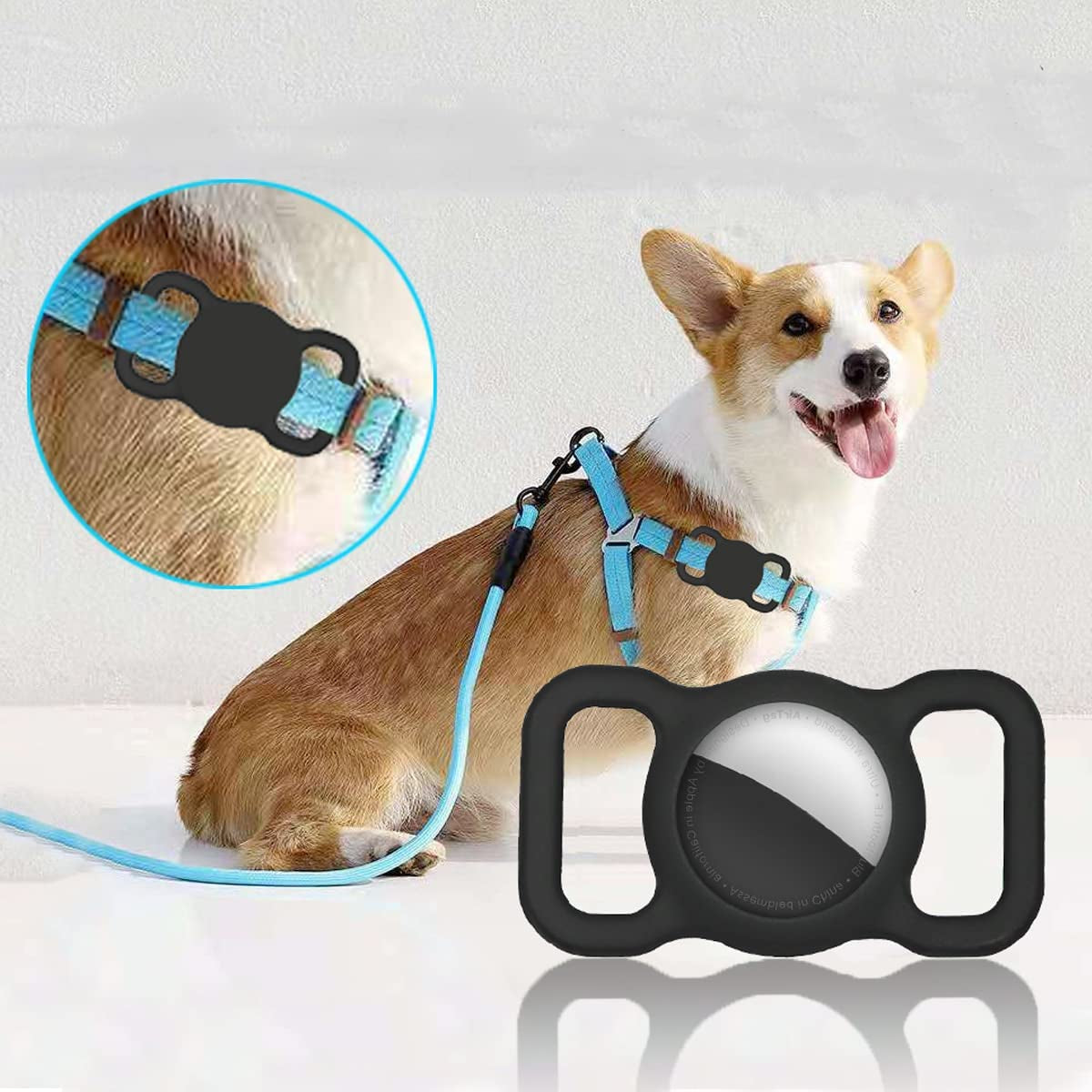 2 Pack Compatible with Apple Airtag Dog Collar Holder Silicone Pet Collar Case, Waterproof Suitable for Cat and Dog Collar  Jobazok   
