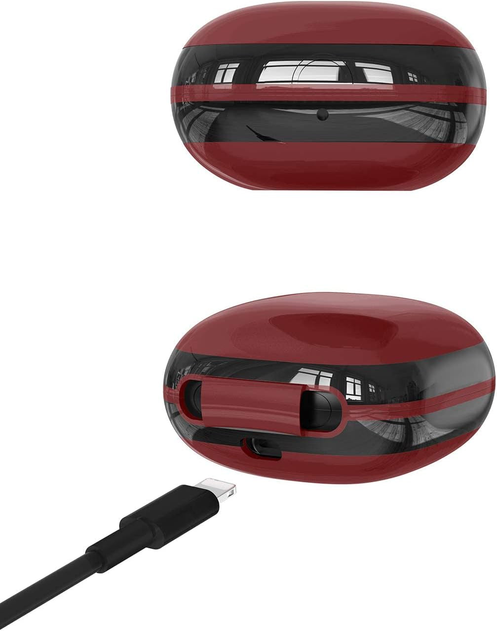 Compatible with Powerbeats Pro Case Cover, Anti-Lost and Shock-Proof Easy-To-Carry Durable Silicone Protective Case Skin for 2019 Latest Beats Powerbeats Pro (Burgundy)  meiyasy   