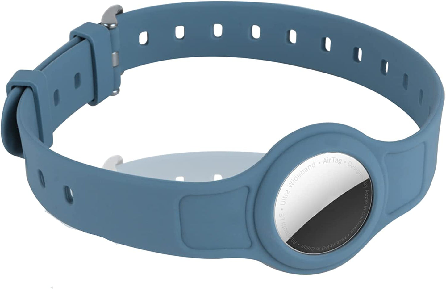 Dog Collar Compatible with Apple Airtag,Pet Collar Air Tag Holder-Blue  Fossa   