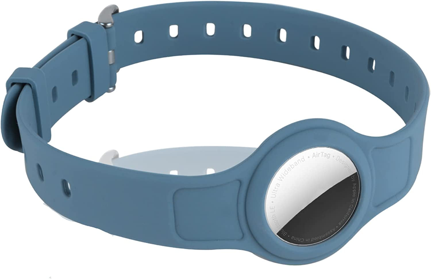 Dog Collar Compatible with Apple Airtag,Pet Collar Air Tag Holder-Blue  Fossa   