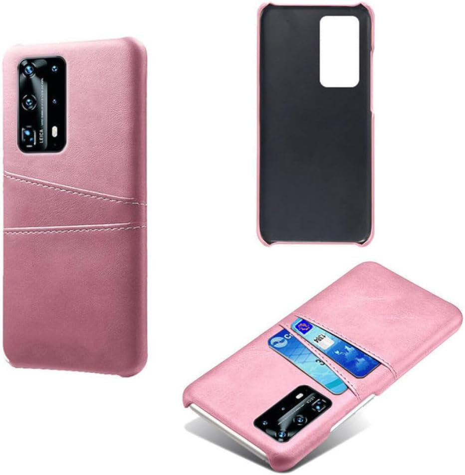 YOGISU for Huawei P40 Pro Lite Card Slot Holder PU Case for Huawei P40 Pro P40Lite P30 P20 Mate 30 Pro 20 Lite Cover,Pink,For Huawei P30  YOGISU   