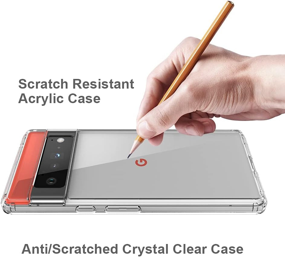 Kowauri Case for Google Pixel 6 Pro,Crystal Clear Hard PC Back Clear Slim TPU Bumper Shockproof Protective Cover Case for Google Pixel 6 Pro 2021 (Google Pixel 6 Pro)  Kowauri   