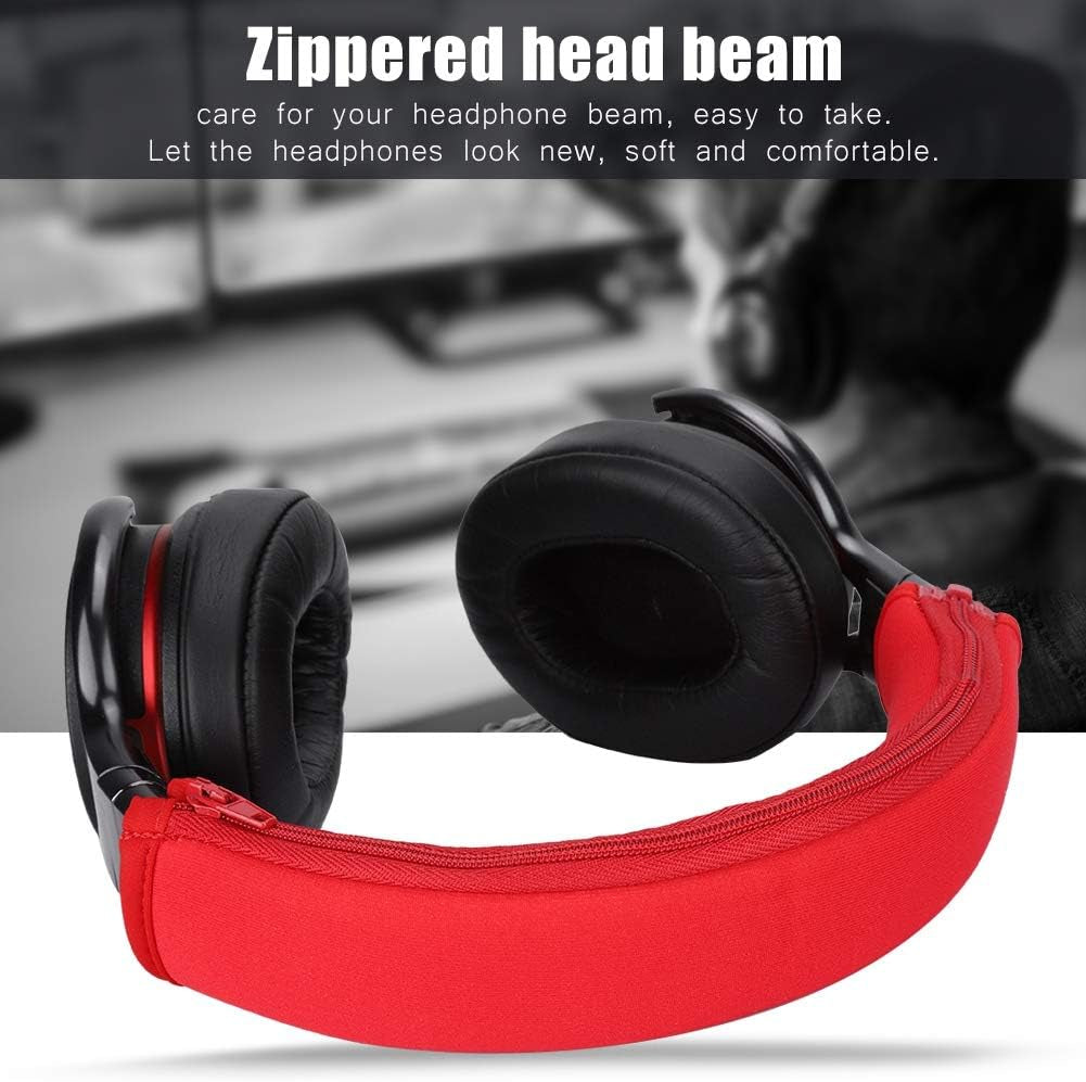 Socobeta Headset Headband Cover Replacement Anti-Slip Comfortable Noise Reduction Headphone Pad Earphone Cushion Portable Earphone Accessorie Easy to Install(Red)  Socobeta   