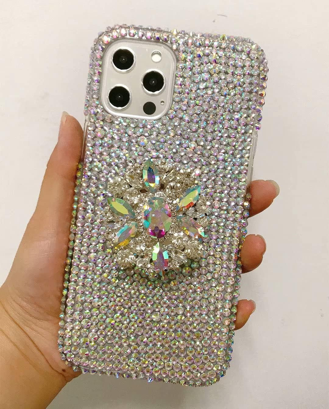 Max-Abc Compatible with LG V40 Thinq/Lg V40 Glitter Case,3D Diamond Crystal Rhinestone Women Girls Rainbow Shiny Sparkle Bling Glitter Protective Phone Case Cover with Kickstand  Max-ABC   