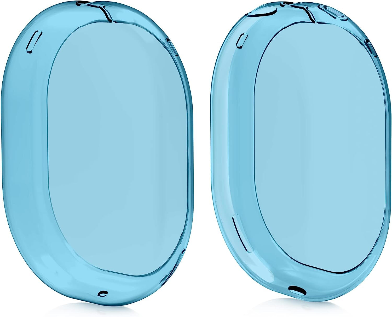 Kwmobile Covers Compatible with Apple Airpods Max Cases - 2X Soft TPU Ear Cup Case Protectors - Green/Transparent  KW-Commerce light blue / transparent  