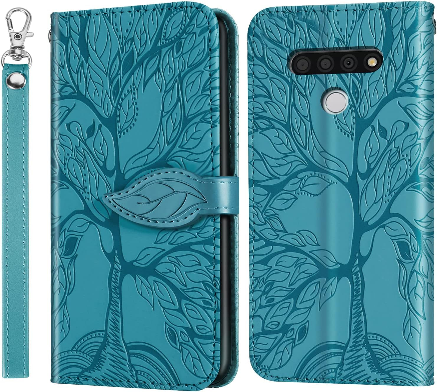 Varohix Google Pixel 6 Wallet Case with Card Holder/Slot,Pu Leather Folio Flip Shell [Kickstand][Magnetic Closure][Wrist Strap] Shockproof Cover Fit Google Pixel 6(6.4''),Brown  Varohix Turquoise Lg Stylo 6(6.8 Inch) 