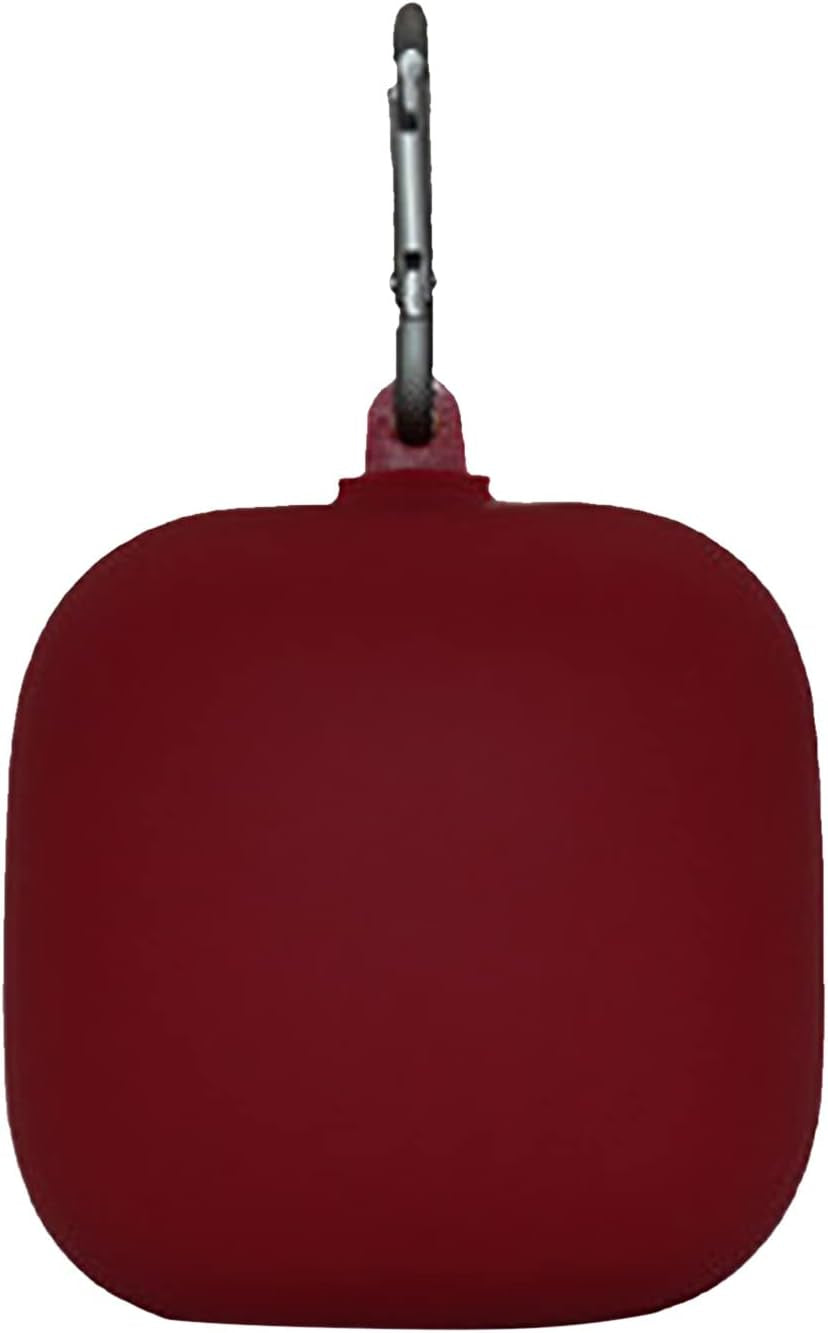 Suitable for Beats Powerbeat S Pro Case Cover Carry/Shockproof/Waterproof Silicone Case Cover Wireless Earbuds Accessories with Keychain Mic and Headphone Splitter (Yellow, One Size)  Generic Wine One Size 