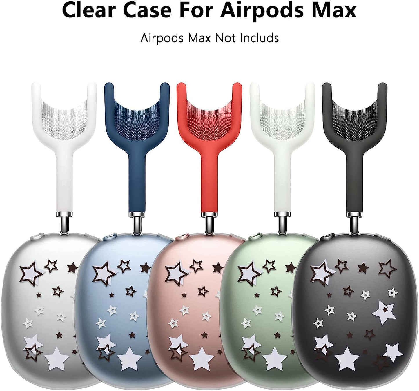 AIIEKZ Case Cover for Airpods Max, Painted Soft TPU Anti-Scratch Protective Ear Cups Case for Apple Airpods Max Headphones (Stars)  AIIEKZ   