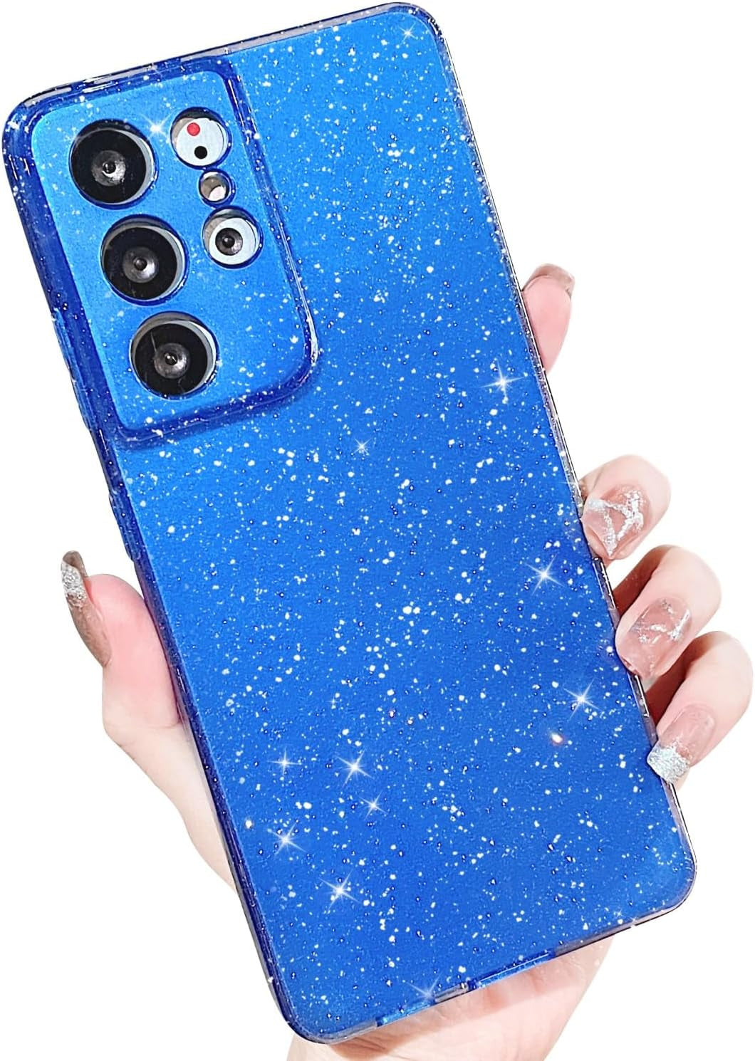 MINSCOSE Compatible with Samsung Galaxy S21 plus 5G Case,Cute Bling Glitter Thin Slim Shockproof TPU Sparkly Cover for Women Girl for Galaxy S21 plus 6.7 Inch-Mint Green  MINSCOSE Dark Blue S21 Ultra 