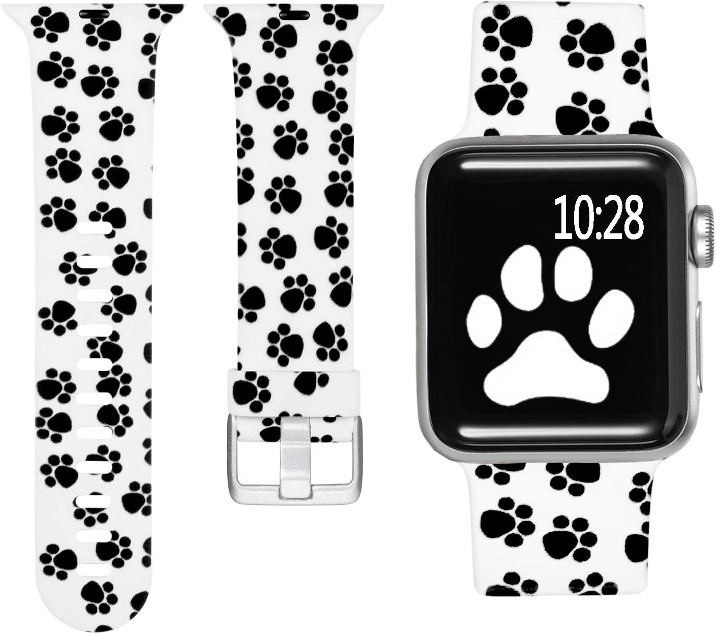 Laffav Compatible with Apple Watch Band 41Mm 40Mm 38Mm Iwatch SE & Ultra & Series 8/7/6/5/4/3/2/1 for Women Men, Sexy Leopard, S/M  Laffav Paw 42/44/45/49MM M/L 