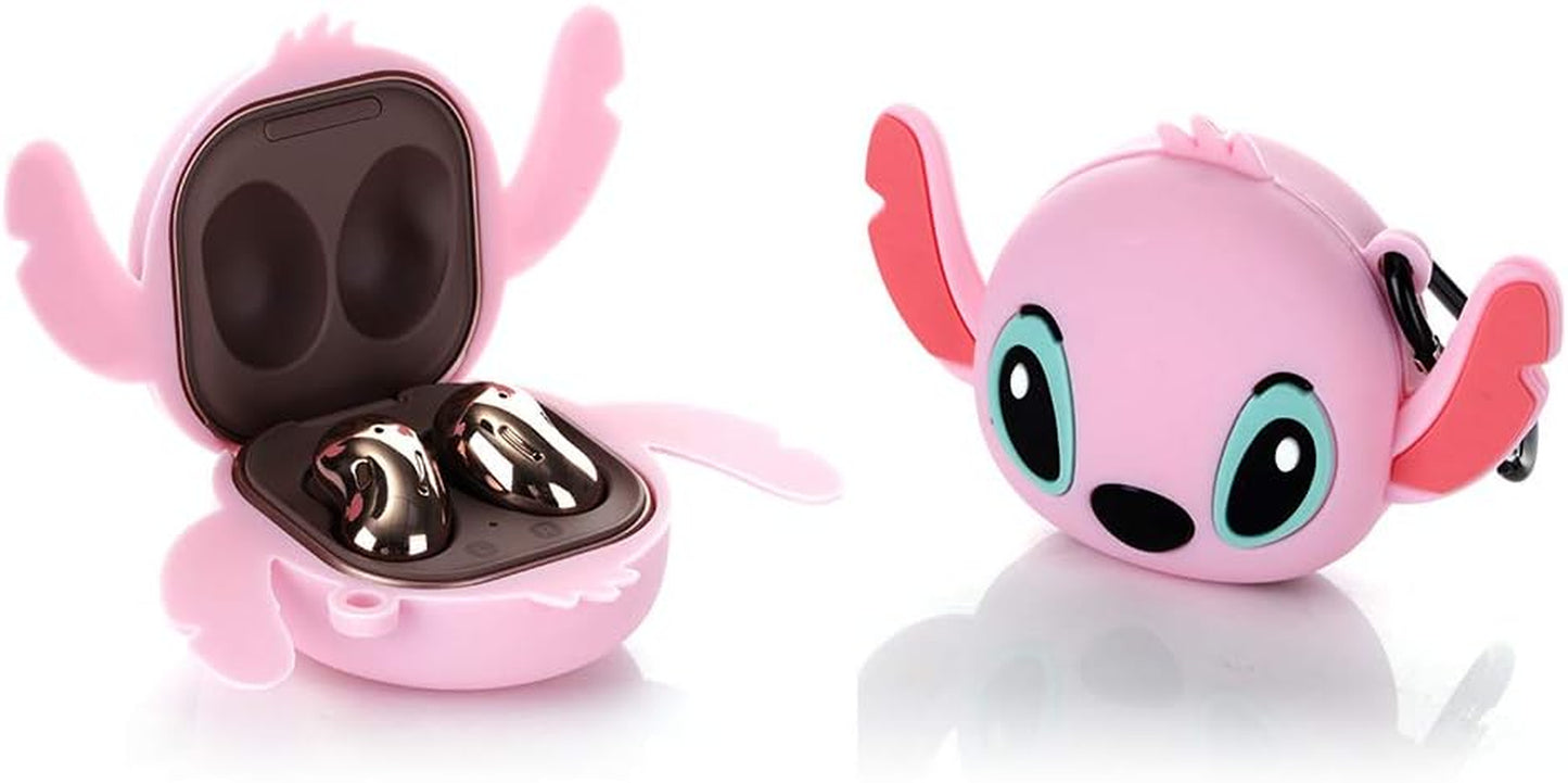 Fit Designed for Samsung Galaxy Buds2 Pro (2022) /Galaxy Buds 2 (2021) /Galaxy Buds Live (2020) /Galaxy Buds Pro (2021), Suublg Silicone Charging Case Protection Cover with Keychain  Suublg Angie  