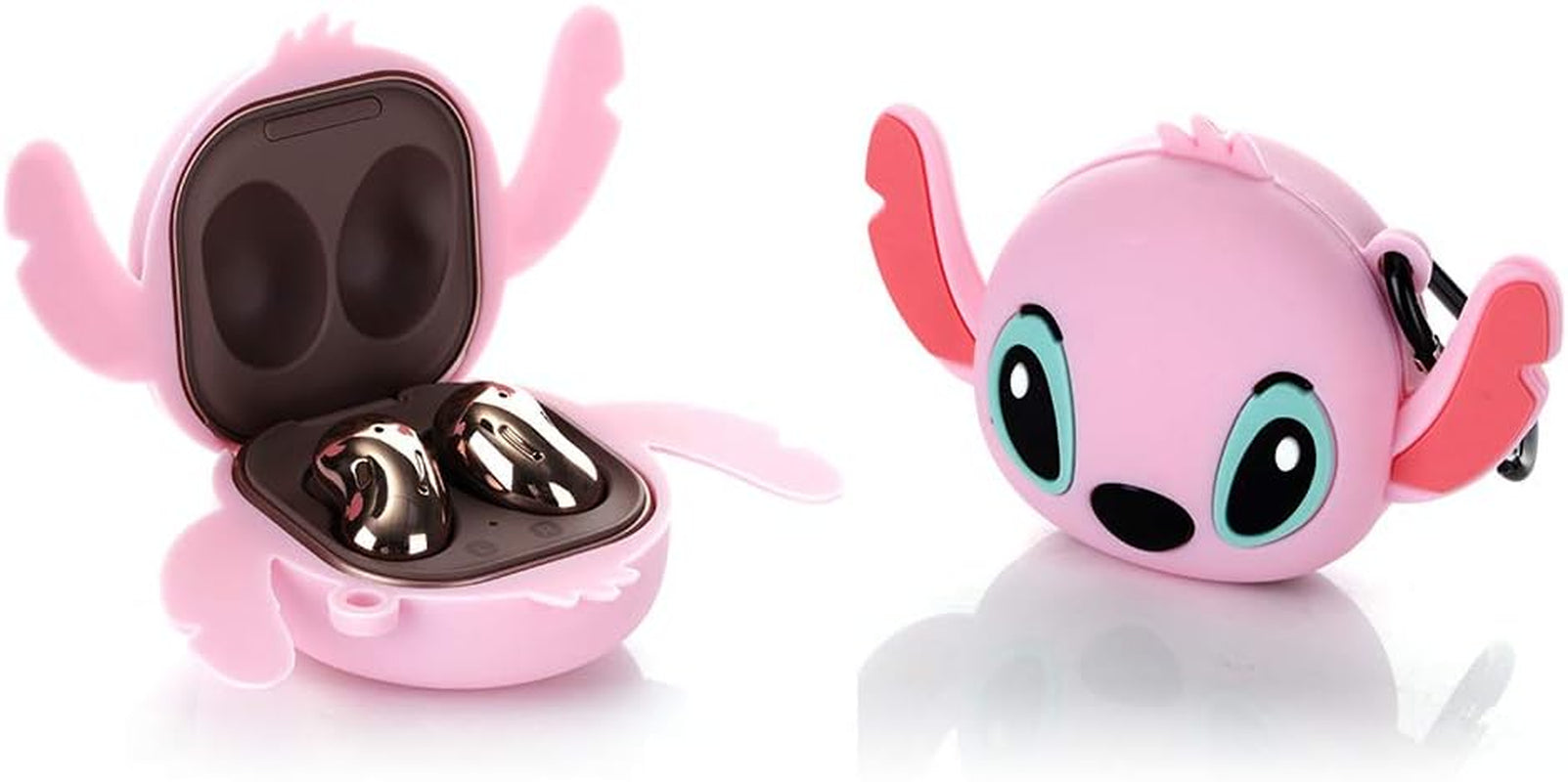 Fit Designed for Samsung Galaxy Buds2 Pro (2022) /Galaxy Buds 2 (2021) /Galaxy Buds Live (2020) /Galaxy Buds Pro (2021), Suublg Silicone Charging Case Protection Cover with Keychain (Estones)  Suublg Angie  