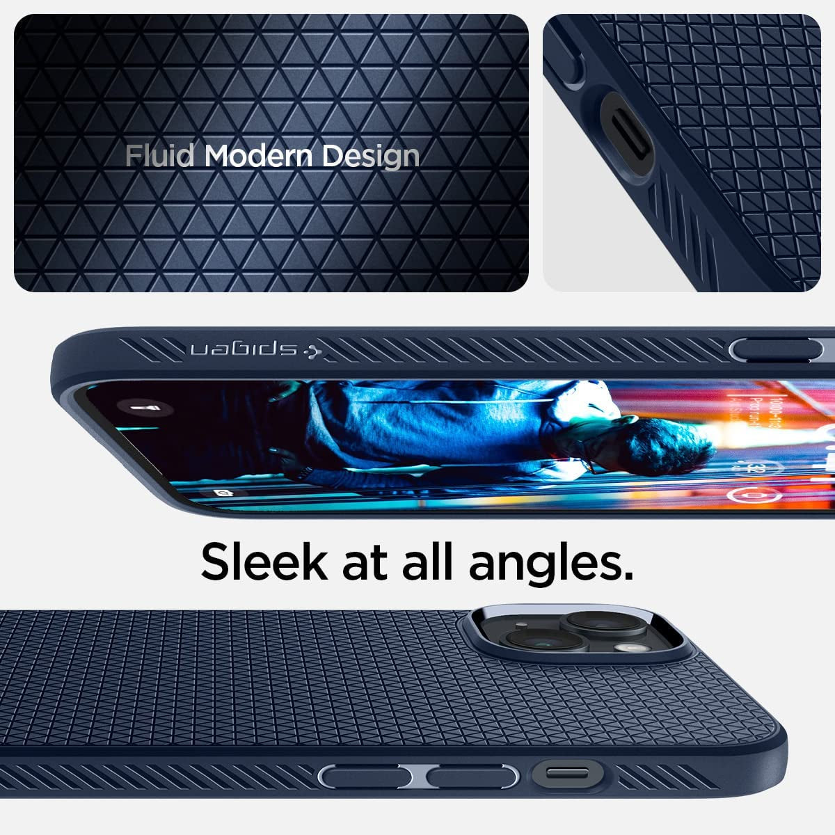 Spigen Liquid Air Armor Designed for Iphone 14 plus Case (2022) - Navy Blue  Spigen   