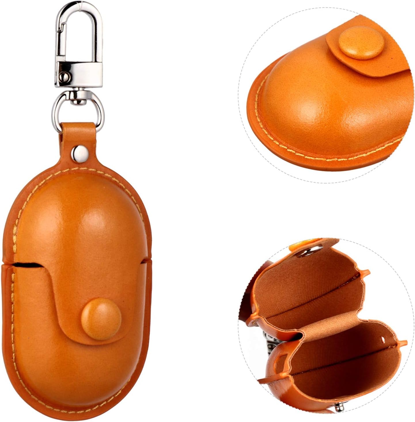 Hemobllo Wireless Earbuds Case Leather Headset Box Cover Shockproof Protective Case Compatible for Galaxy Buds Brown  Hemobllo   