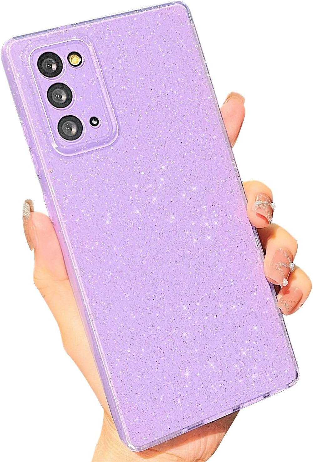 MINSCOSE Compatible with Samsung Galaxy Note 20 Ultra 5G Case,Cute Bling Glitter Thin Slim Shockproof TPU Sparkly Cover for Women Girl for Galaxy Note 20 Ultra 6.9 Inch-Mint Green  MINSCOSE Purple Samsung Galaxy Note 20 5G,6.7 Inch 
