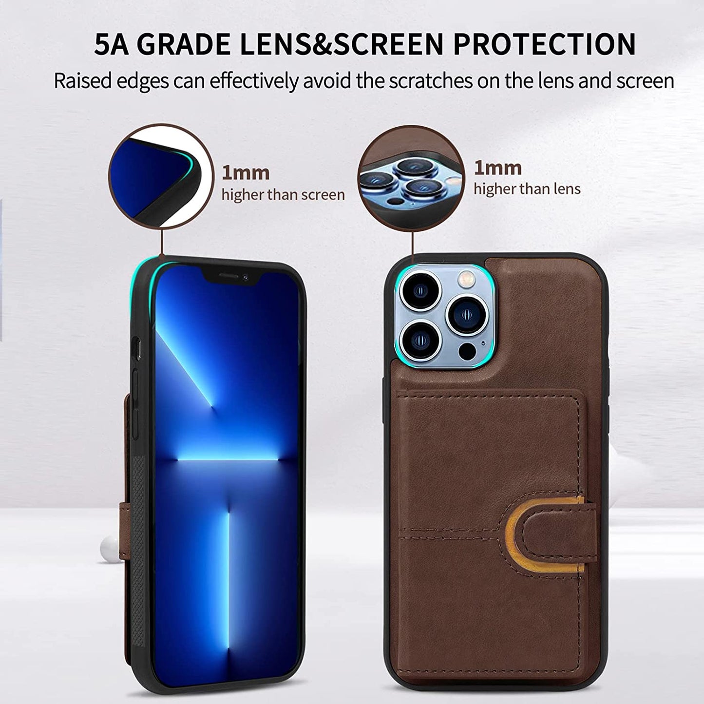 SONVICTY LIFE [2 in 1] Magnetic Wallet Case for Iphone 13 Pro Max, 6.7" TPU Leather Magsafe Case with Removable Wallet Card Holder, Compatible with Magsafe Accessories & Charging,Brown  SONVICTY LIFE   