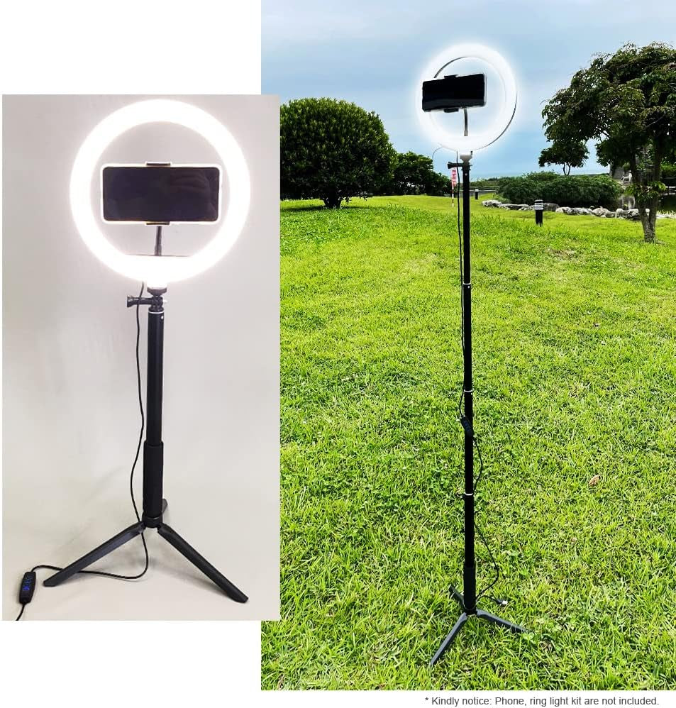 King Best Selfie Stick Tripod Kit with Hot Shoe Phone Clip, Vlog Kits for Smartphone, Portable Handle Vlog Tripod, Cell Phone Accessories  KINGB EST   