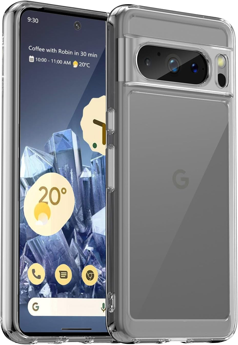 Guarishel for Google Pixel 8 Phone Case: [Built-In 4 Airbags][Not-Yellowing] Military-Grade Shockproof Protective Phone Case for Google Pixel 8, Blue  Guarishel Crystal Clear Google Pixel 8 Pro 