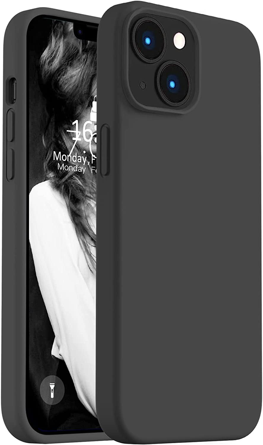 Vooii Compatible with Iphone 14 Case,[Premium Liquid Silicone Full Body Protective] [Soft Microfiber Lining] Anti-Scratch Shockproof Protective Case for Iphone 14 - Deep Purple  Vooii Black  