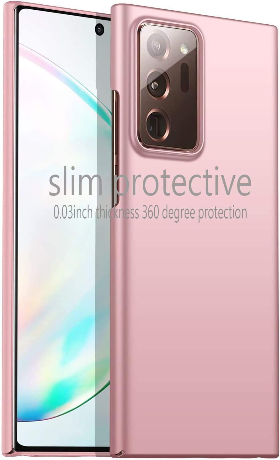 Phone Case for Samsung Galaxy Note 20 Slim Protective Galaxy Note 20 5G Case Matte Finish Non-Scratch Non-Fingerprint Mark Resistant Premium PC Hard Cover for Galaxy Note 20 (Pink)  Winpromise   