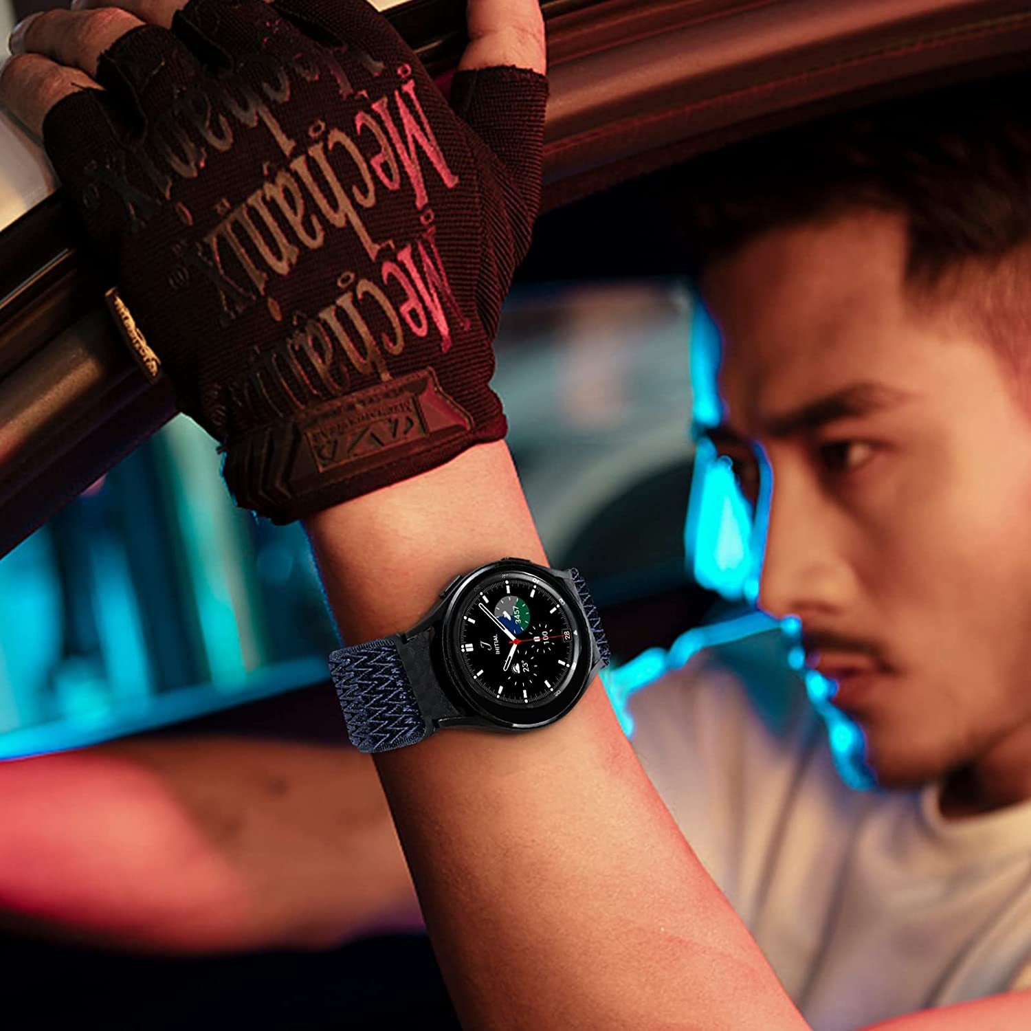 5 Pack No Gap Bands Compatible with Samsung Galaxy Watch 5 40Mm 44Mm/ Watch 5 Pro 45Mm/ Galaxy Watch 4 40Mm 44Mm/ Galaxy Watch 4 Classic 42Mm 46Mm, 20Mm Elastic Nylon Sport Band for Women Men  BeautyFurlife   