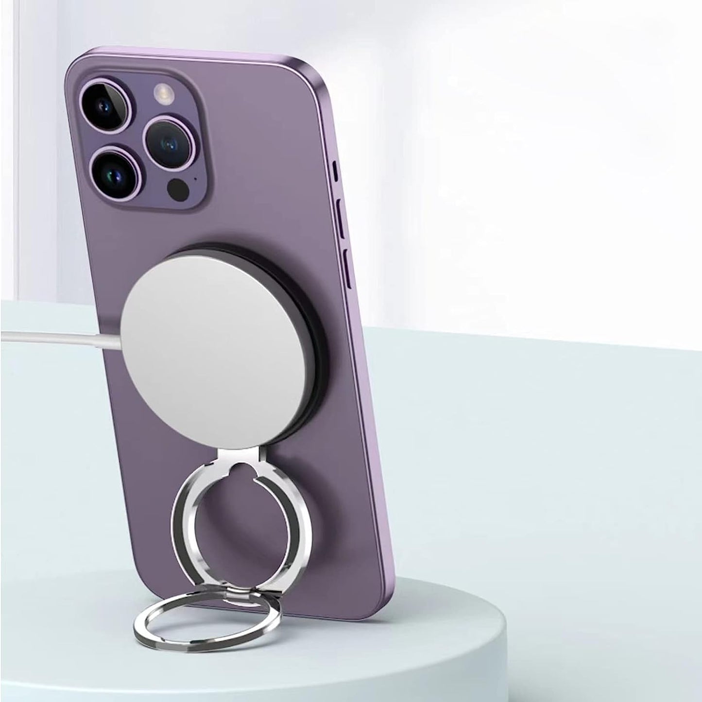 Apqdw Compatible with Magsafe Phone Ring Holder, Magnetic Ring Phone Holder Grip Kickstand for Iphone 14 13 12 Series, Phone Finger Ring for Iphone Masafe Accessories (Black)  Amber Tech   