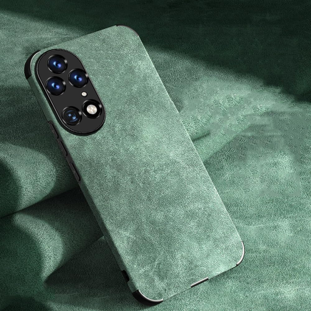 YOGISU PU Leather Phone Case for Huawei P50 Pro Lite P40 Nova 10 9 5T Honor 20 30 50 70 Shockproof Matte Soft Fabric Cover,Plum,For P30  YOGISU Dark Green For P40 Lite 