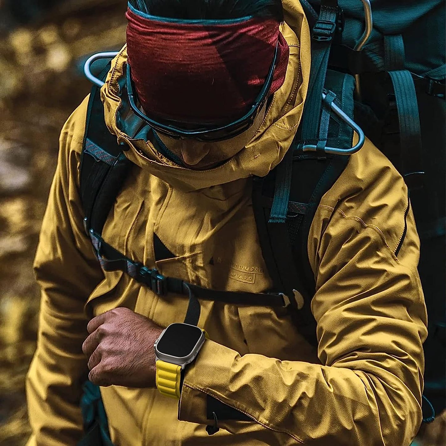 VNCAS Compatible with Apple Watch Ultra Band 49Mm 45Mm 44Mm 42Mm 38Mm 40Mm 41Mm Men Women, Rugged Alpine Loop Nylon Sport Bands with Titanium G-Hook Braided Stap for Iwatch Series SE 8 7 6 5 4 3 2 1  VNCAS   