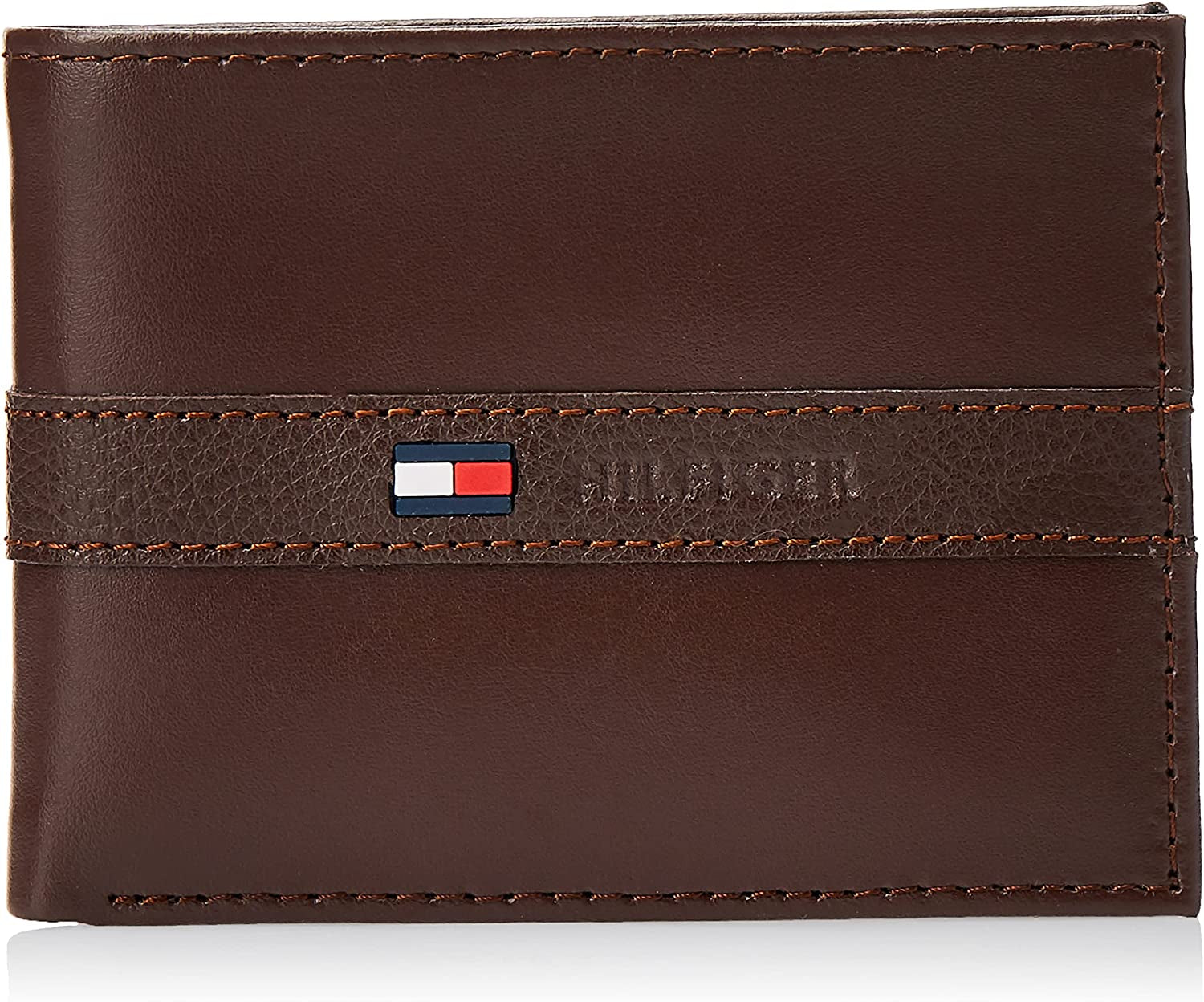 Tommy Hilfiger Men'S Genuine Leather Passcase Wallet with Multiple Card Slots  Tommy Hilfiger Men's Accessories Cognac One Size 