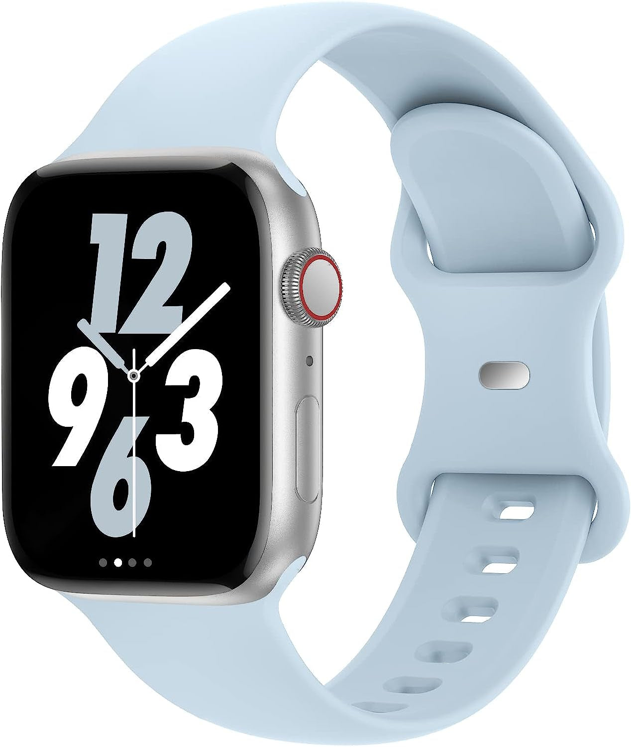 Acrbiutu Bands Compatible with Apple Watch 38Mm 40Mm 41Mm 42Mm 44Mm 45Mm 49Mm, Replacement Soft Silicone Sport Accessory Strap Wristbands for Iwatch Series Ultra 8/7/6/5/4/3/2/1 SE Women Men  Acrbiutu B,Light Blue 38/40/41mm M/L 