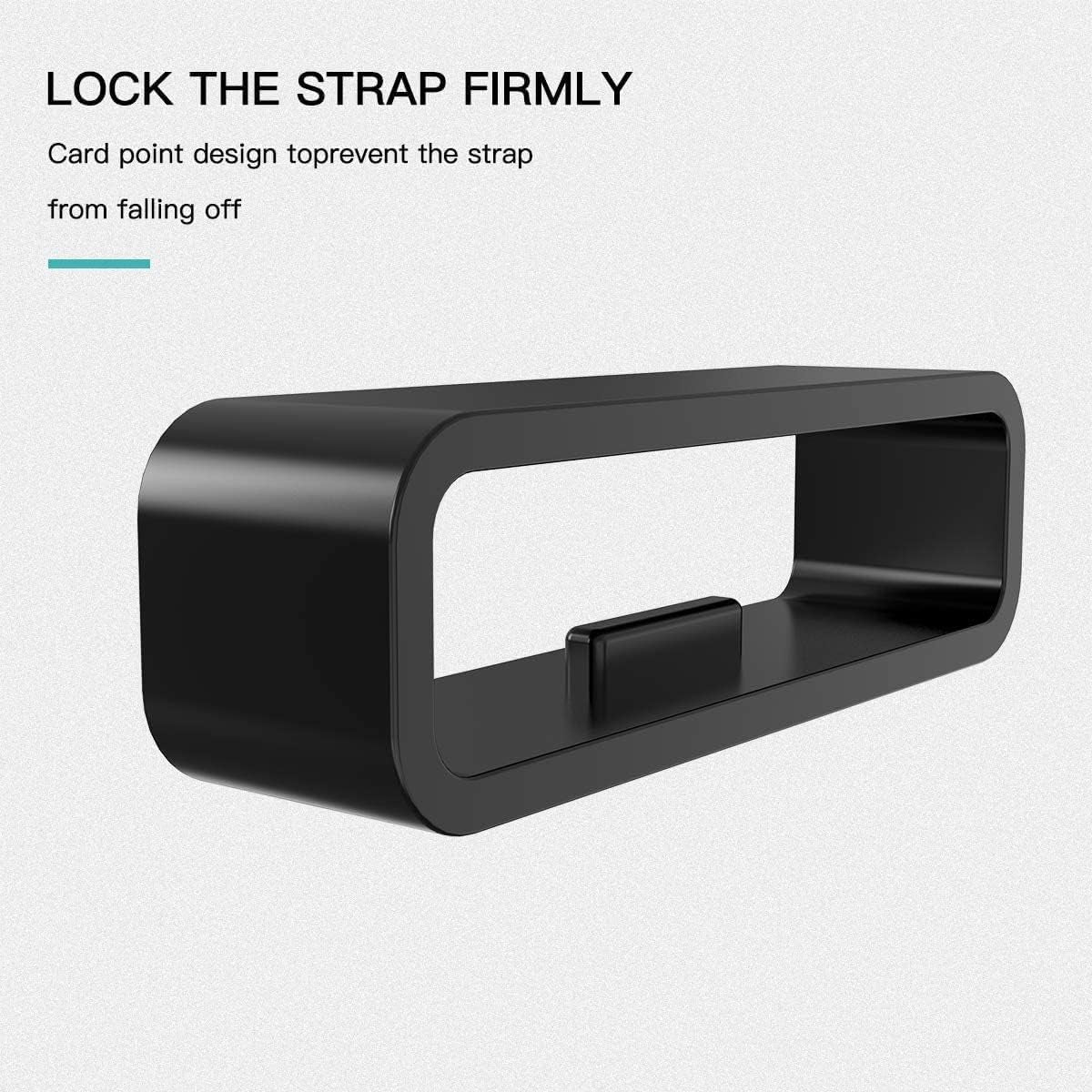 E ECSEM 6PCS Silicone Replacement Watch Band Loop Holder Keeper for 14Mm, 16Mm, 18Mm, 20Mm, 21Mm, 22Mm, 24Mm, 26Mm, 28Mm, 30Mm Fastener Rings Secure Rings Connector Band Loop Keeper  E ECSEM   